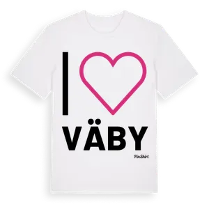 Jag älskar Väby t-shirt stort tryck – ekologisk bomull t-shirt från Pinshirt