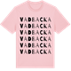 Pink Cotton t-shirt med Vadbacka ordlek t-shirt