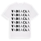 White t-shirt med Vadbacka ordlek t-shirt