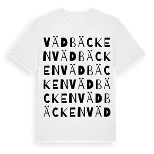 Vädbäcken ordlek t-shirt – ekologisk bomull t-shirt från Pinshirt