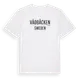 White t-shirt med Vädbäcken i Sverige t-shirt
