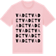 Pink Cotton t-shirt med Vadet ordlek t-shirt
