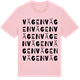 Pink Cotton t-shirt med Vägen ordlek t-shirt