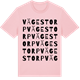 Pink Cotton t-shirt med Vägestorp ordlek t-shirt