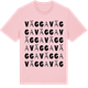 Pink Cotton t-shirt med Vägga ordlek t-shirt