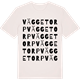 Vintage White t-shirt med Väggetorp ordlek t-shirt