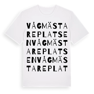Vågmästareplatsen ordlek t-shirt – ekologisk bomull t-shirt från Pinshirt