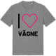 Mid Heather Gray t-shirt med Jag älskar Vägne t-shirt stort tryck