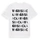 White t-shirt med Vagnsbacka ordlek t-shirt