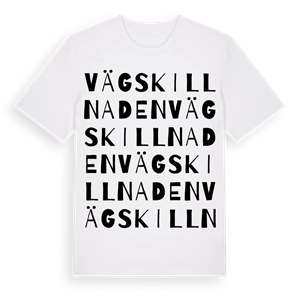 Vägskillnaden ordlek t-shirt – ekologisk bomull t-shirt från Pinshirt