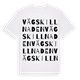 Vägskillnaden ordlek t-shirt