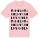 Pink Cotton t-shirt med Vaholm ordlek t-shirt