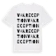 White t-shirt med Vak Reception ordlek t-shirt