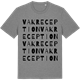Mid Heather Gray t-shirt med VAK Reception ordlek t-shirt