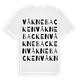 White t-shirt med Våknebacken ordlek t-shirt