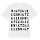 White t-shirt med Vaktekullen ordlek t-shirt