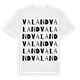 White t-shirt med Valand ordlek t-shirt