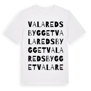 Valaredsbygget ordlek t-shirt – ekologisk bomull t-shirt från Pinshirt