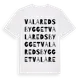 White t-shirt med Valaredsbygget ordlek t-shirt