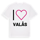 White t-shirt med Jag älskar Valås t-shirt stort tryck