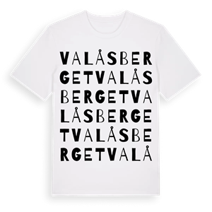 Valåsberget ordlek t-shirt – ekologisk bomull t-shirt från Pinshirt