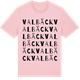 Pink Cotton t-shirt med Valbäck ordlek t-shirt