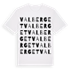 White t-shirt med Valberget ordlek t-shirt