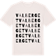 Vintage White t-shirt med Valberget ordlek t-shirt