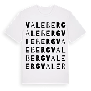 Valeberg ordlek t-shirt – ekologisk bomull t-shirt från Pinshirt