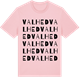 Pink Cotton t-shirt med Valhed ordlek t-shirt