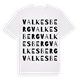 White t-shirt med Valkesberg ordlek t-shirt