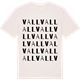 Vintage White t-shirt med Vall ordlek t-shirt