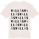 Vintage White t-shirt med Vallås ordlek t-shirt