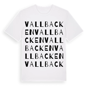 Vallbacken ordlek t-shirt – ekologisk bomull t-shirt från Pinshirt