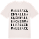 Vintage White t-shirt med Vallbäcken ordlek t-shirt