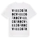 White t-shirt med Vallegärde ordlek t-shirt