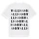 White t-shirt med Vallhamn ordlek t-shirt