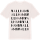 Vintage White t-shirt med Vallhamn ordlek t-shirt