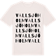 Vintage White t-shirt med Vallsjöholm ordlek t-shirt