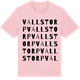 Pink Cotton t-shirt med Vallstorp ordlek t-shirt