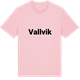 Pink Cotton t-shirt med Vallvik fetstil t-shirt