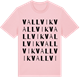 Pink Cotton t-shirt med Vallvik ordlek t-shirt