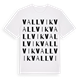 White t-shirt med Vallvik ordlek t-shirt