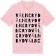 Pink Cotton t-shirt med Välneryd ordlek t-shirt