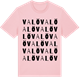 Pink Cotton t-shirt med Valö ordlek t-shirt