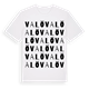 White t-shirt med Valö ordlek t-shirt