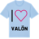 Blue Soul t-shirt med Jag älskar Valön t-shirt stort tryck