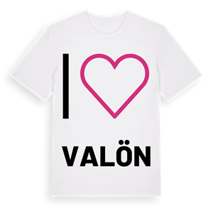 Jag älskar Valön t-shirt stort tryck – ekologisk bomull t-shirt från Pinshirt