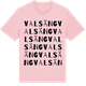Pink Cotton t-shirt med Valsäng ordlek t-shirt