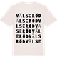 Vintage White t-shirt med Välseröd ordlek t-shirt